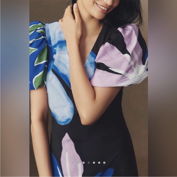 By Anthropologie Puff sleeve A-line maxi dress - Picture 5 of 15